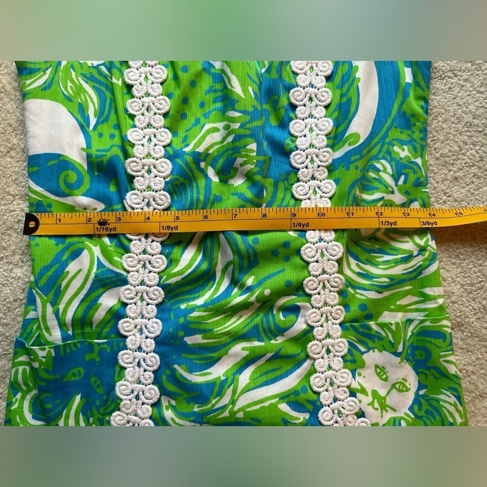 Lilly Pulitzer "Roar Of The Jungle" Alpha Delta Pi Lion Shift Dress Size 0 - Picture 7 of 11